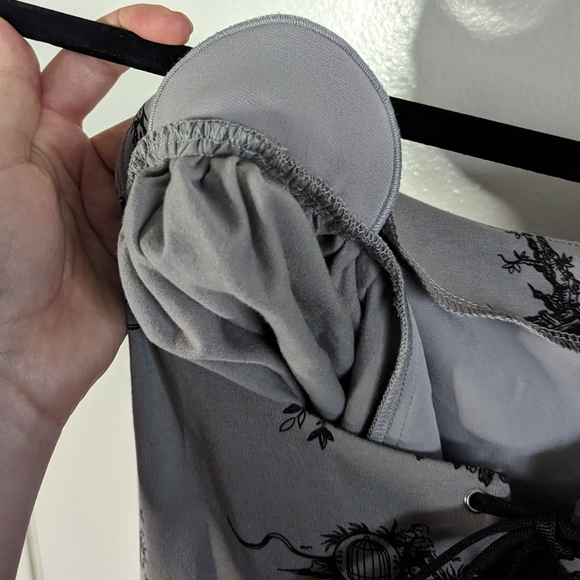 La Femme Noir Sleepy Hallow Gothic Tales Toile Long Sleeve Wiggle Dress 3XL NWT - Picture 6 of 12